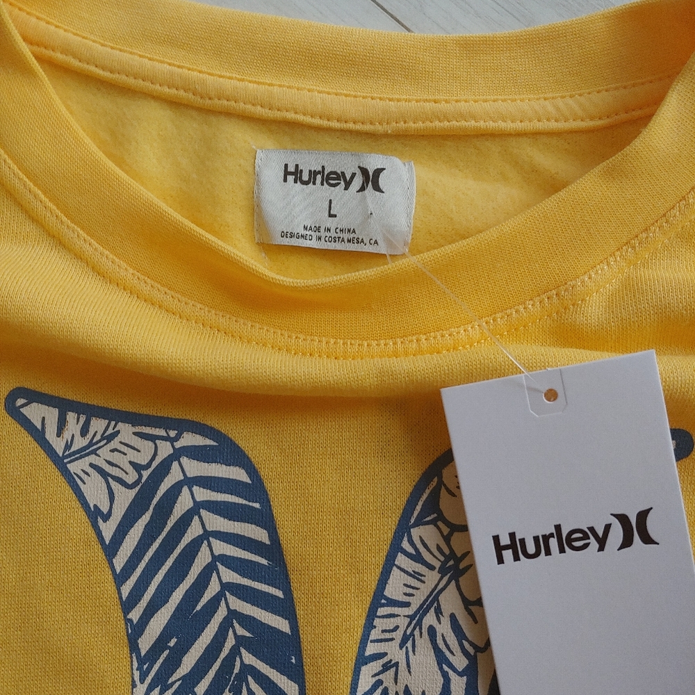 Hurley NEW womens Floral Palm Logo Sweatshirt - Picture 4 of 7